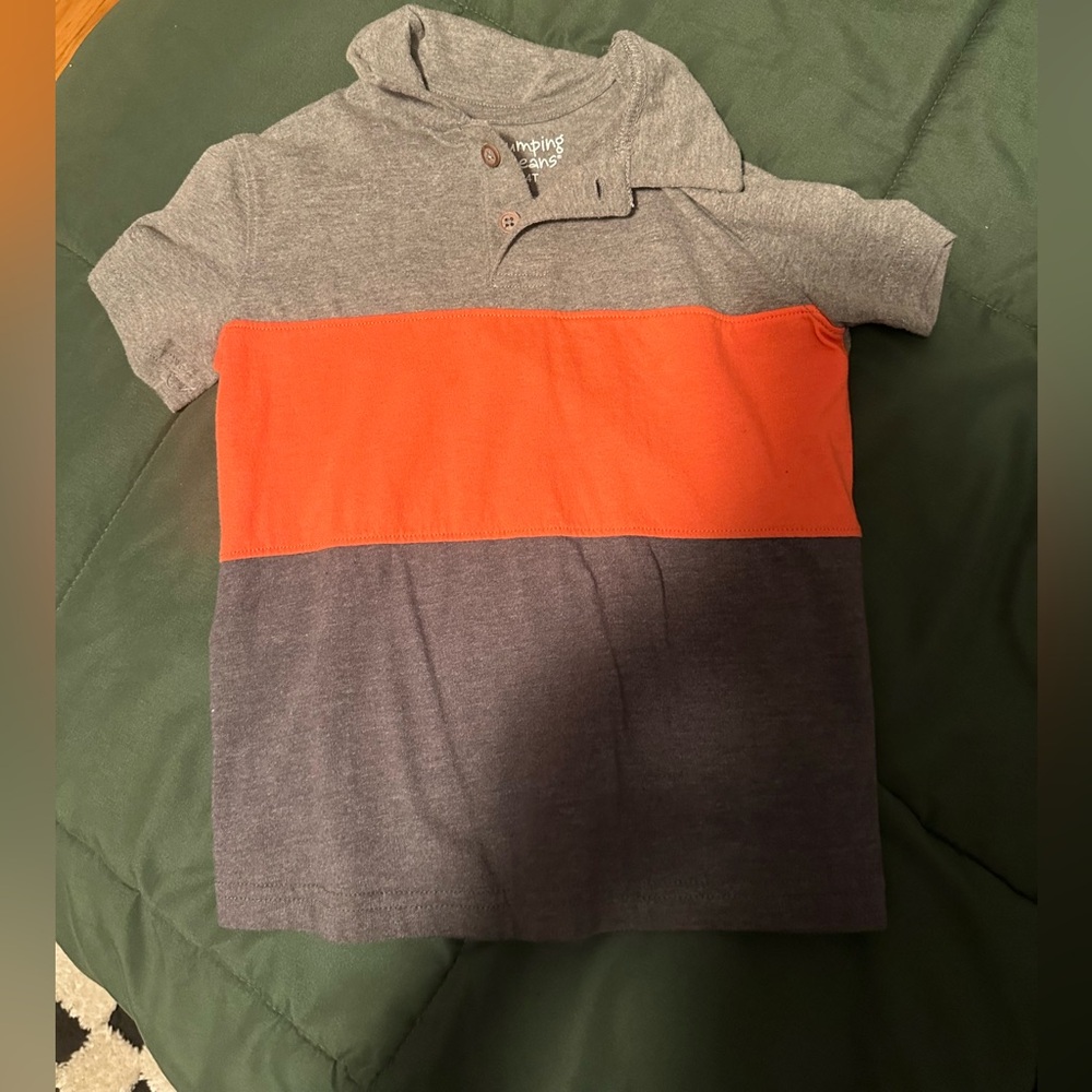 Jumping Beans Gray and Orange Polo Shirt